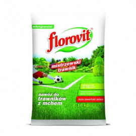 Удобрение гранулированное для газонов с большим содержанием железа  10кг FLOROVIT