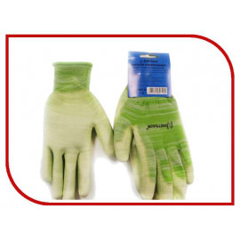 Перчатки нейлоновые с ПУ покрытием (Р-9) зелёные