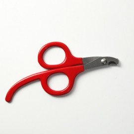 Ножницы-когтерезы с удлиненным упором для пальцев, отверстие 7мм, красные  2581891