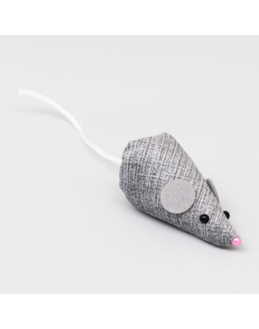 Игрушка д/кошек"Мышь с хвостом"с кошачьей мятой, мебельная ткань, микс цветов 7338560