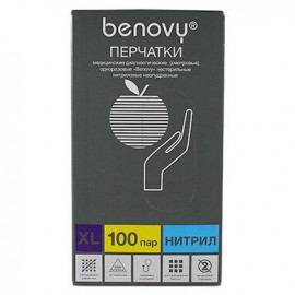 Перчатки BENOVY Chlorinated ЭКОНОМ (W-MMNFTB) L9
