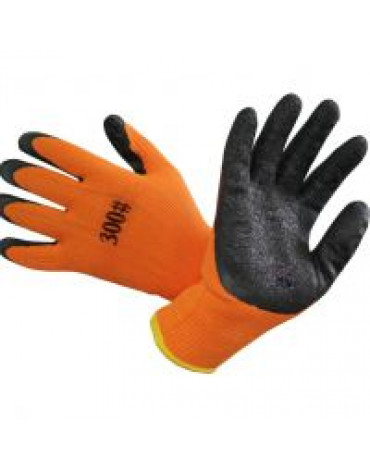 Перчатки универсальные с полиуретановым покрытием (Р-10)оранжево/чёрные UN L001-10