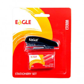 Степлер EAGLE 10л №10+500 скоб, комбинированный чёрный 1012/ч