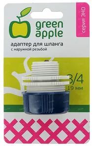 Адаптер  для шланга с наружной рез.19мм(3/4) GAEA20-12 GREEN APPLE