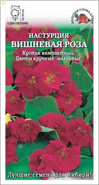 Настурция Вишнёвая роза (Сотка)