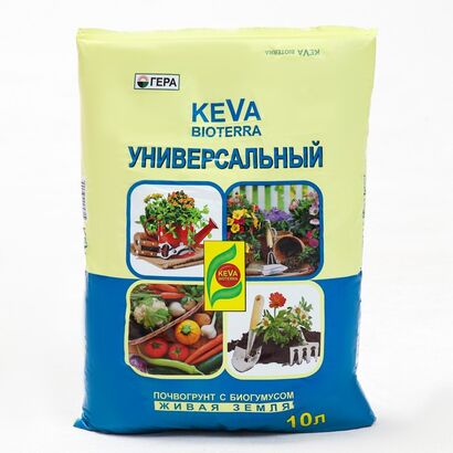 Почвогрунт универсальный с биогумусом   10л KEVA BIOTERRA