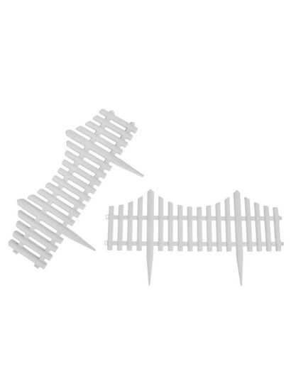 Ограждение Greengo  30*300см, 5 секций, пластик, белое   3296968
