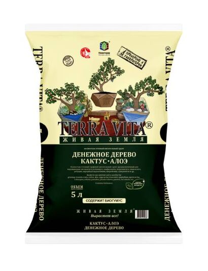 Грунт "Денежное дерево-Кактус-Алоэ" 5л TERRA VITA