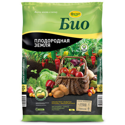 Грунт БИО плодородная земля  40л  Фаско