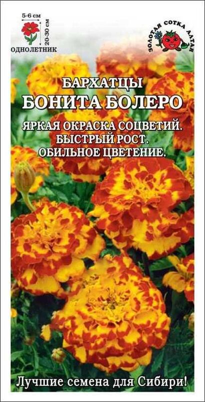Бархатцы Бонита Болеро (Сотка)