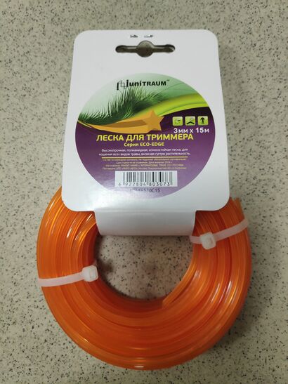 Леска д/триммера полиамидная звезда 3,00мм*15м (Eco-Edge)  UN- EES30C15