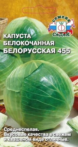 Капуста б/к Белорусская 455 (Седек)
