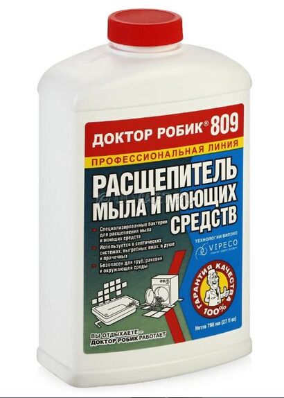 Расщепитель мыла и моющих средств 809  798мл Доктор Робик